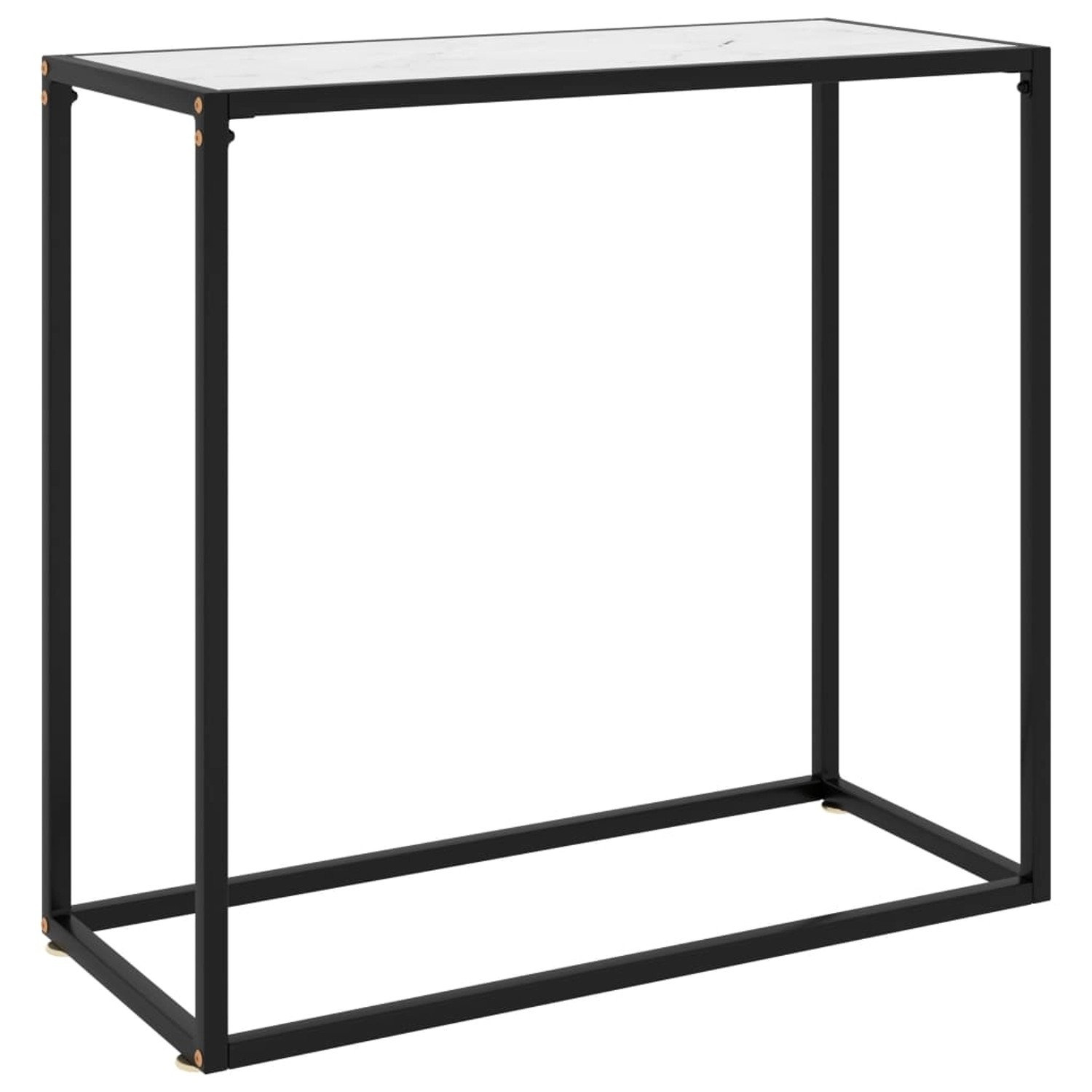 vidaXL Konsolentisch Weiß 80x35x75 cm Hartglas 322809