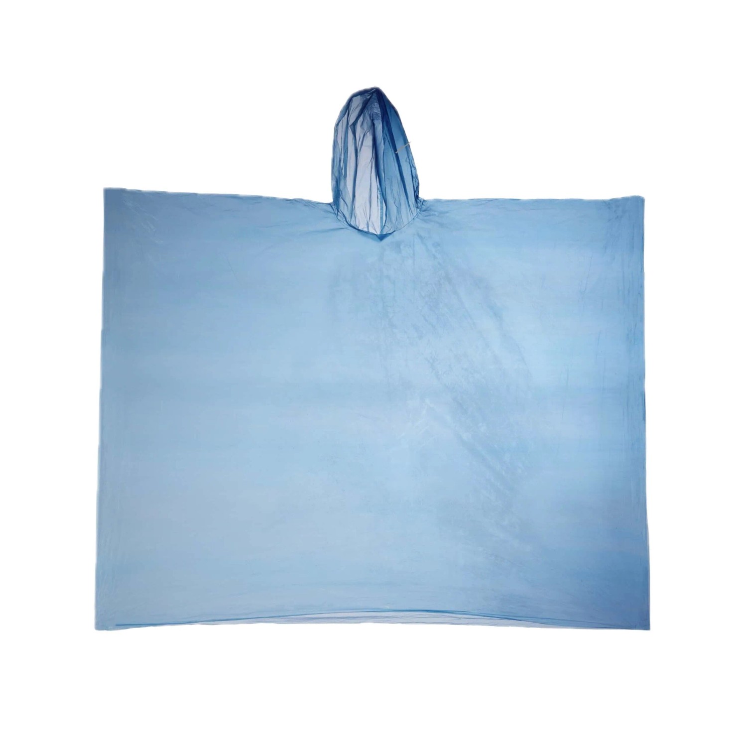 Relaxdays Regenponcho PE Blau mit Kapuze Einweg Unisex 13er Set