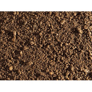 Nahaufnahme: Braunes Scherf Blumenwiesen-Substrat, Körnung 0-10 mm, ideal für Blumenwiesen.