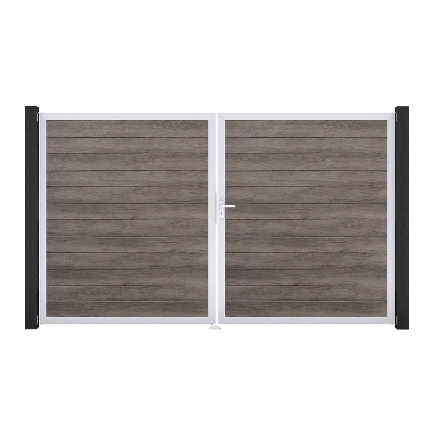 GroJa Tor 2-flg. Basicline Schmal Monument Oak EV1 306 cm x 180 cm DIN Rechts