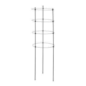 Relaxdays Rankhilfe 2er Set Eisen Schwarz Höhenverstellbar 90 cm x 30 cm 0,36 kg