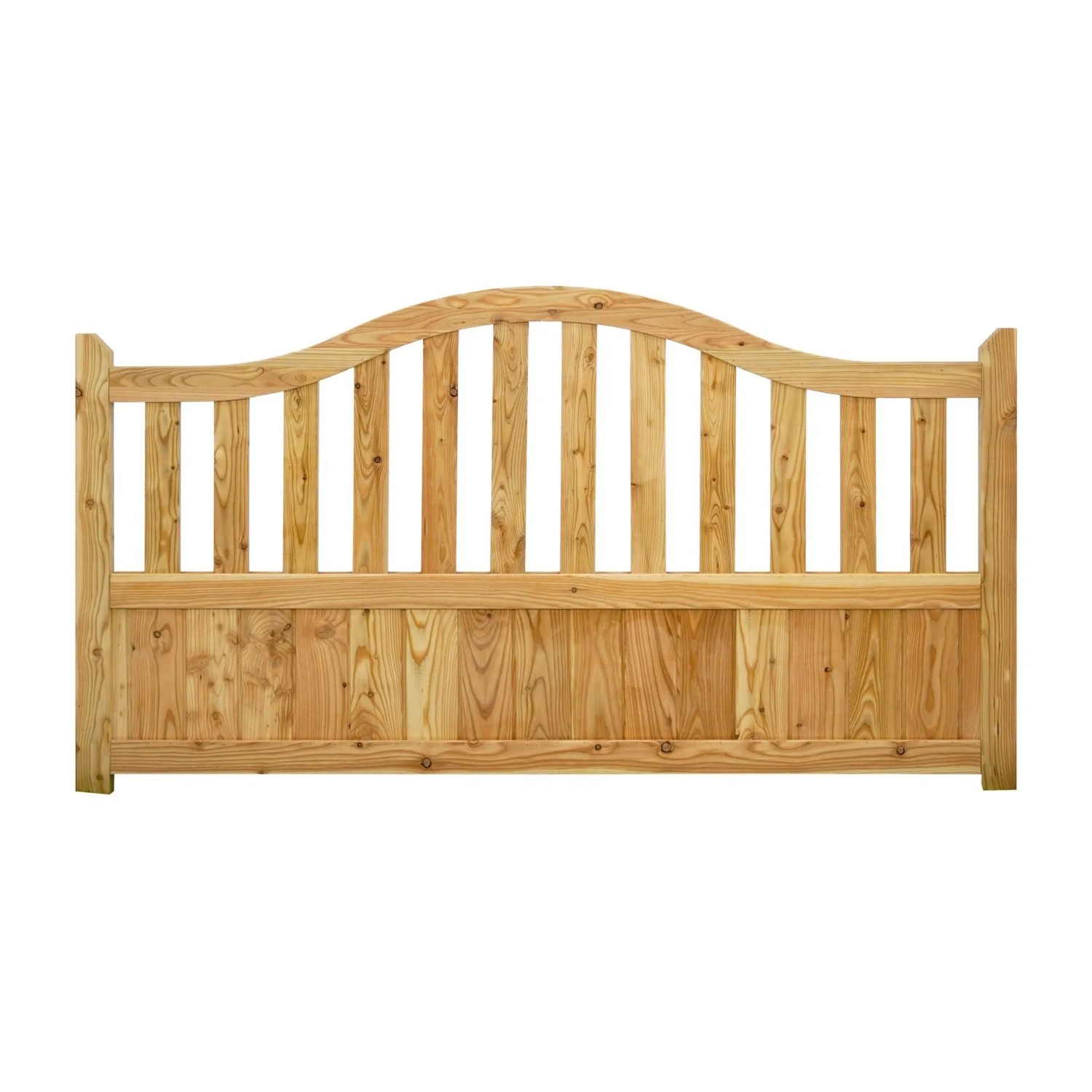 GartenLand Vorgartenzaun GRAZ Gebogen 180x105/90 cm Holzzaun Lärche PEFC