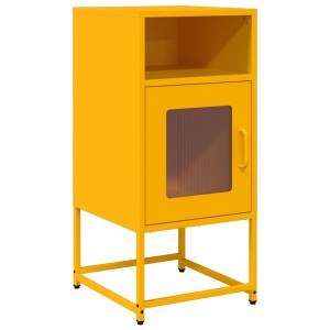 vidaXL Nachttisch Senfgelb 36x39x78 cm Kaltgewalzter Stahl 853413