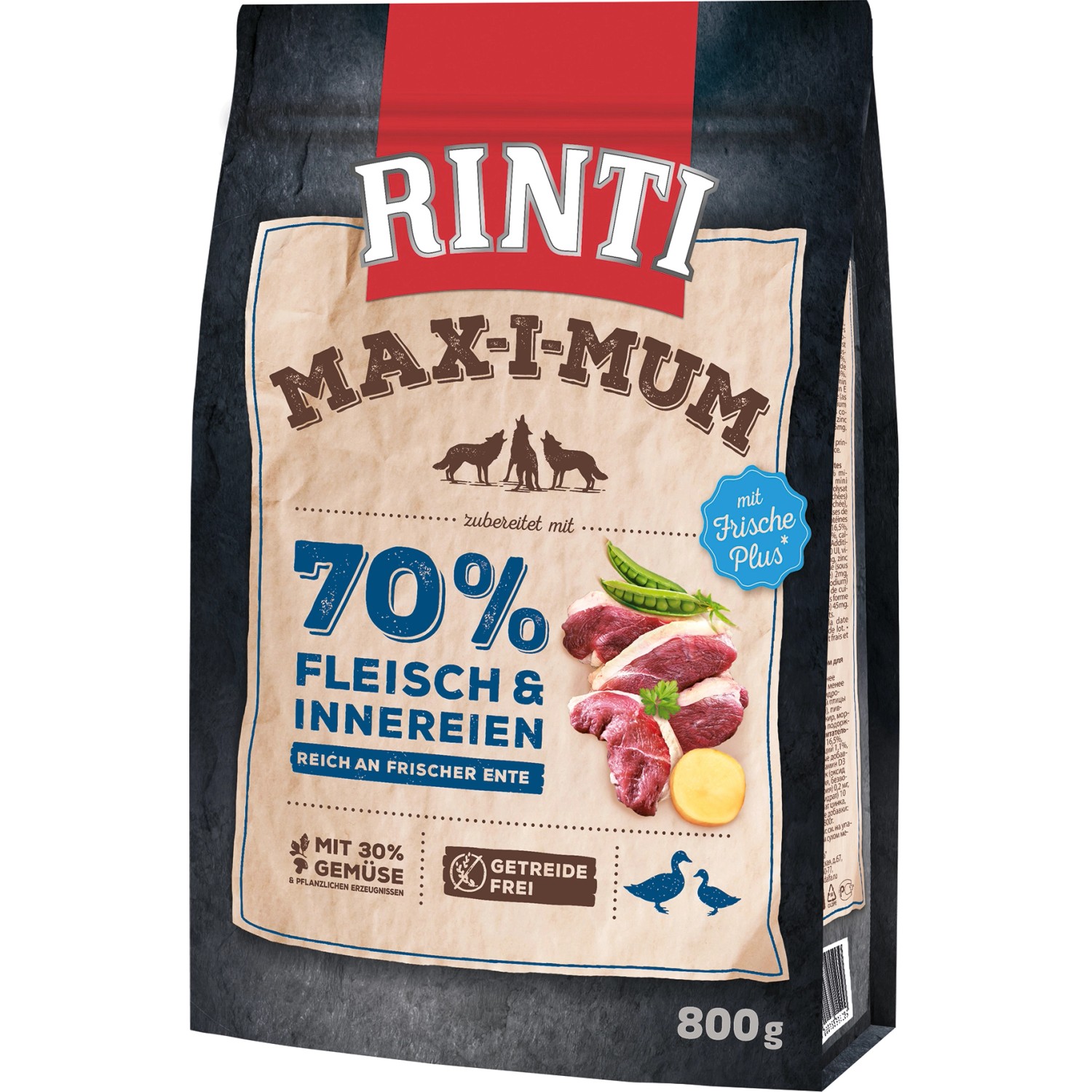 Rinti Hunde-Trockenfutter Max-i-Mum Ente 800 g