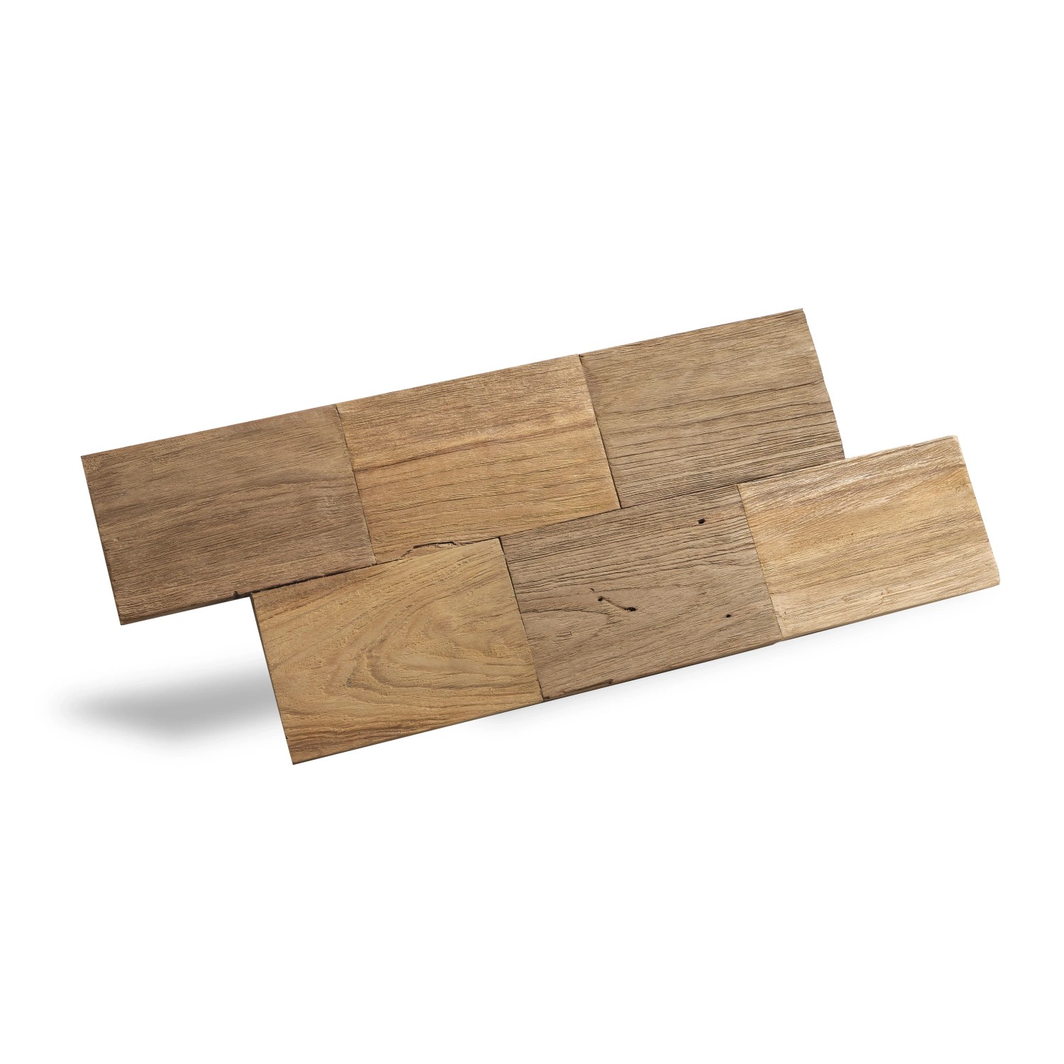 Rebel of Styles Holzverblender UltraWood Big Square, braune Wandverkleidung aus Teakholz.