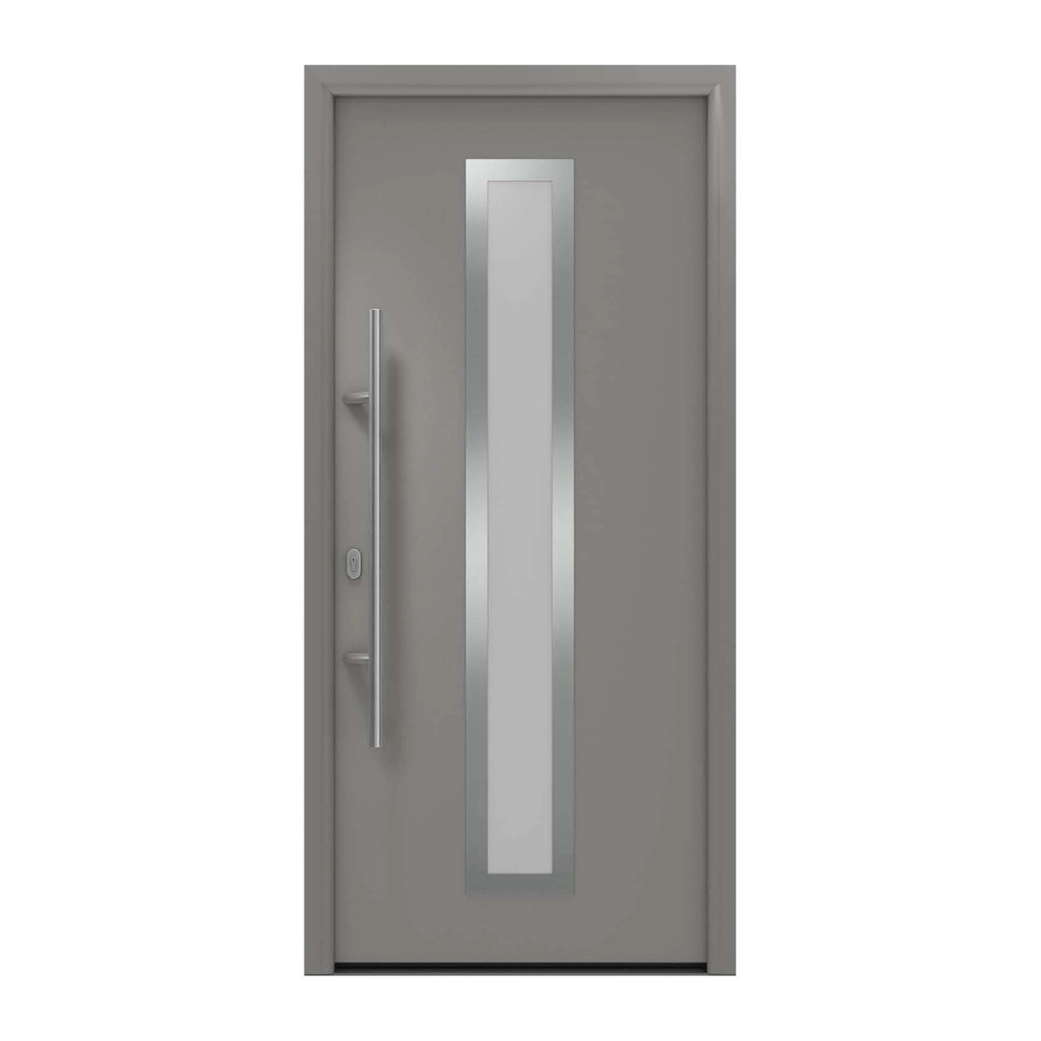 EcoStar Haustür Isopro IP 700S Graualuminium 110 cm x 210 cm DIN L günstig online kaufen