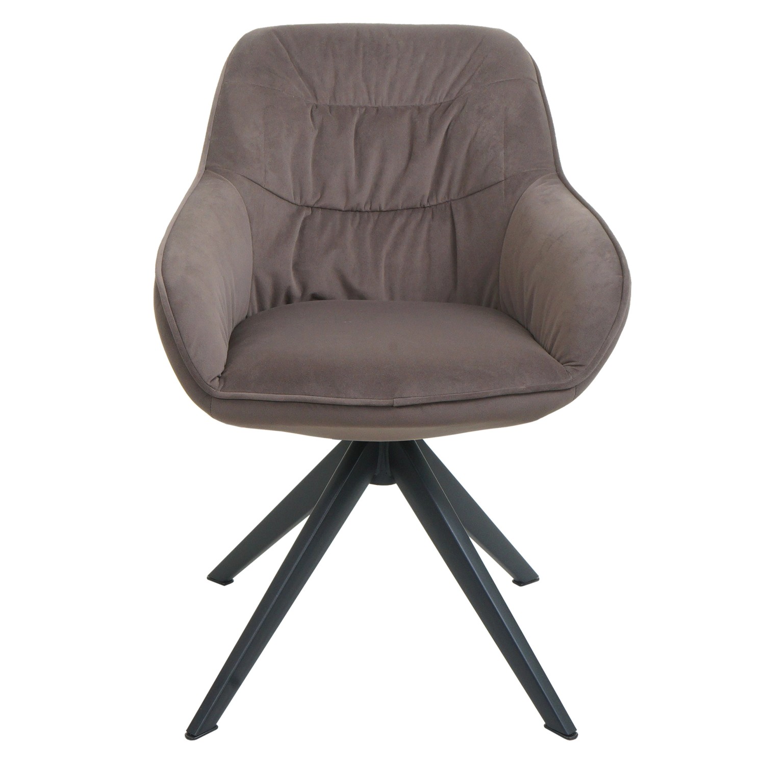 MCW Esszimmerstuhl K28 6er-Set Stoff/Textil Braun günstig online kaufen