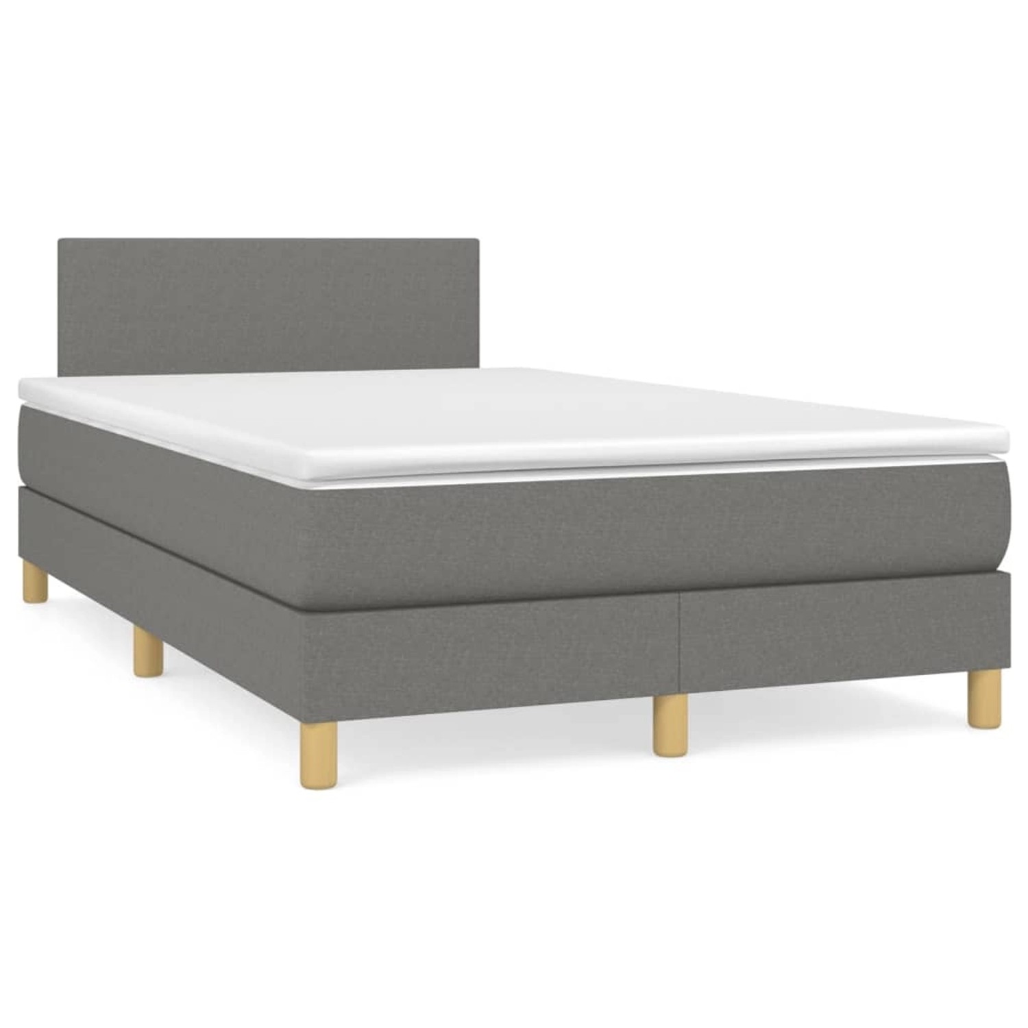 vidaXL Boxspringbett mit Matratze Dunkelgrau 120x200 cm Stoff1388630 günstig online kaufen