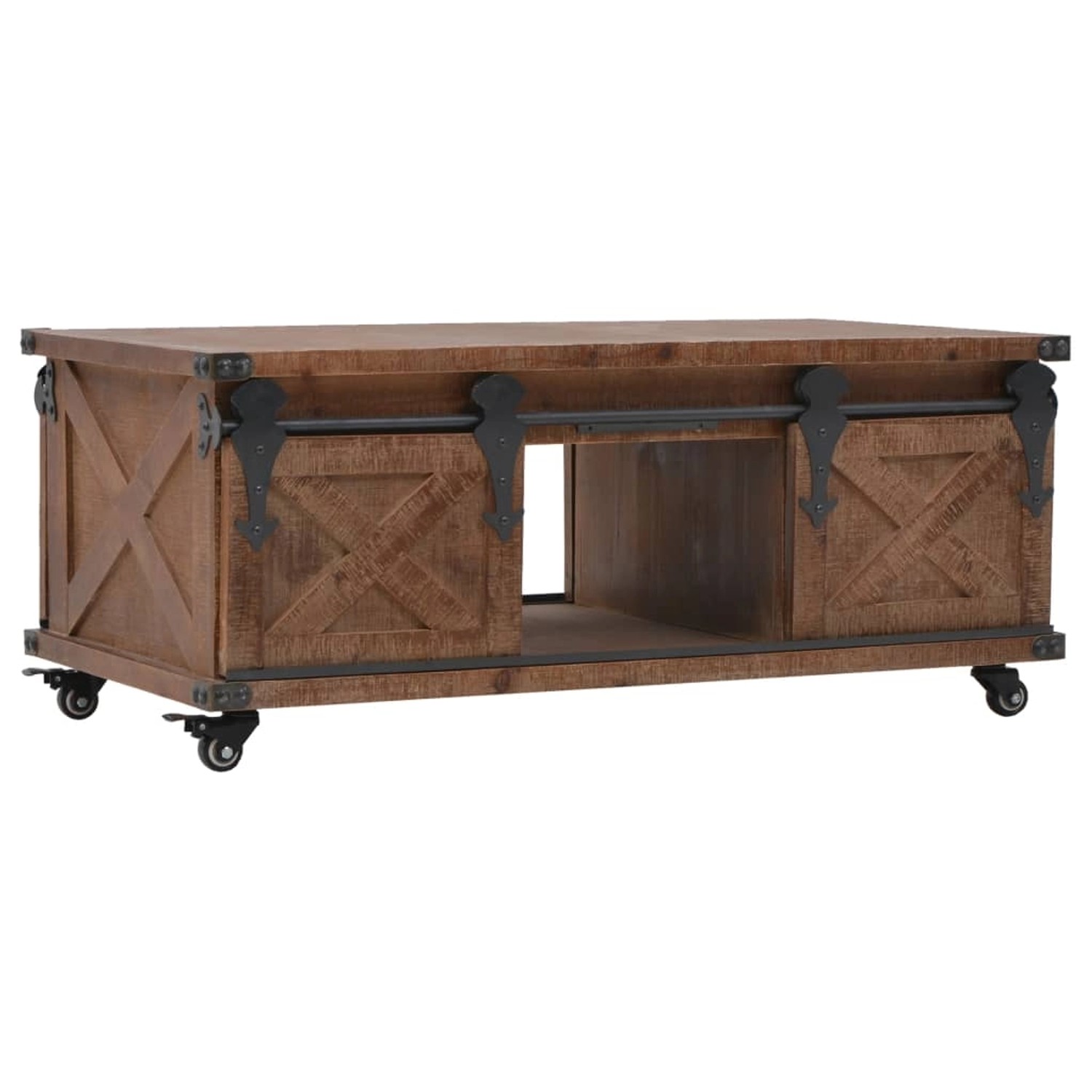 vidaXL Couchtisch Massivholz Tanne 91x51x38 cm Braun 246119 günstig online kaufen