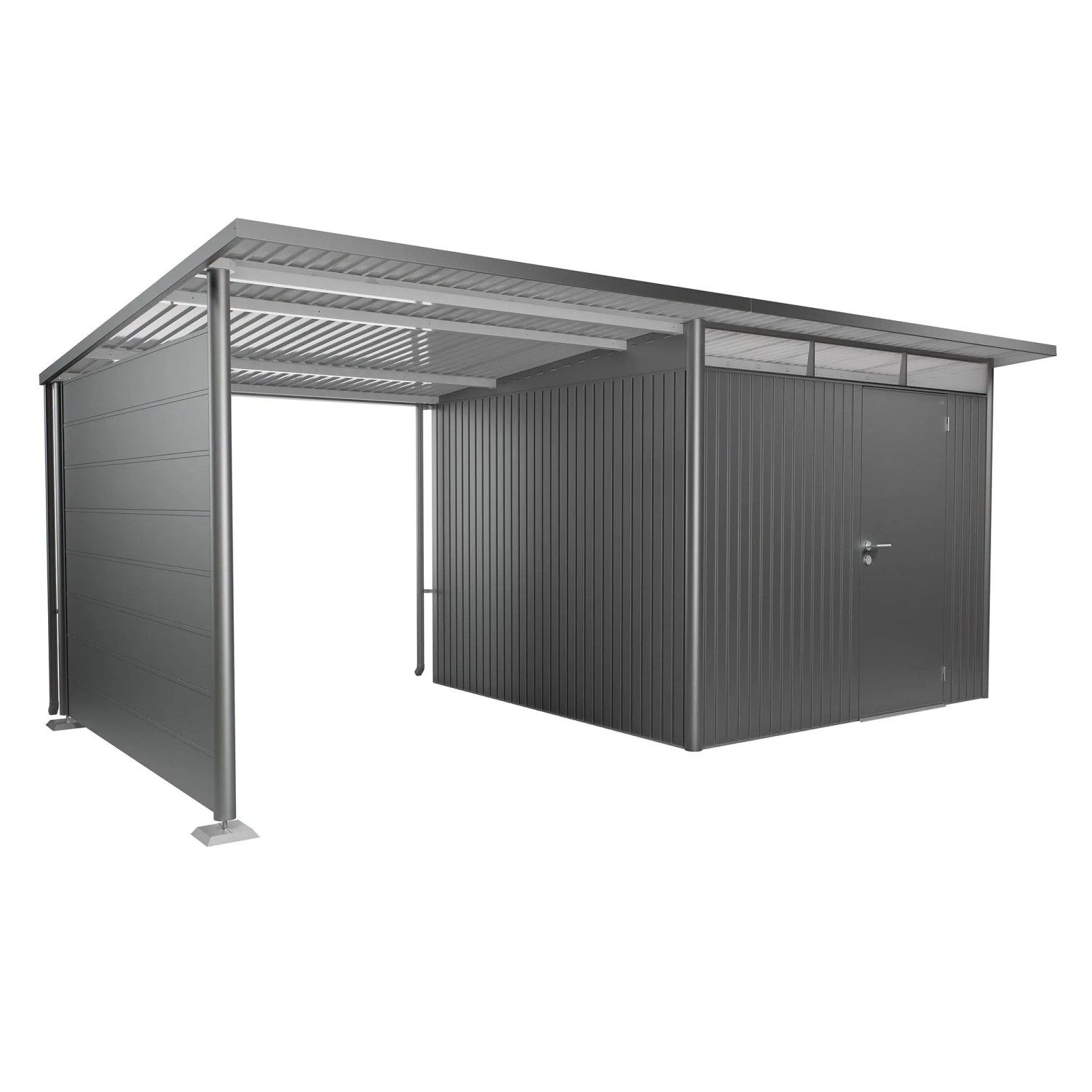 Biohort Seitenwand für Seitendach zu AvantGarde A3, A7 Quarzgrau-Metallic