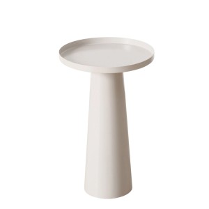 Beiger Boltze Home Tisch Jacky, Ø 33 cm, 50 cm hoch, aus pulverbeschichtetem Eisen.