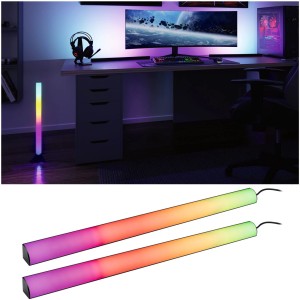 Paulmann LED-Stehlampe EntertainLED Lichtsäule, 2er Set, 60cm, mit Farbwechsel für Gaming- und TV-Bereich.