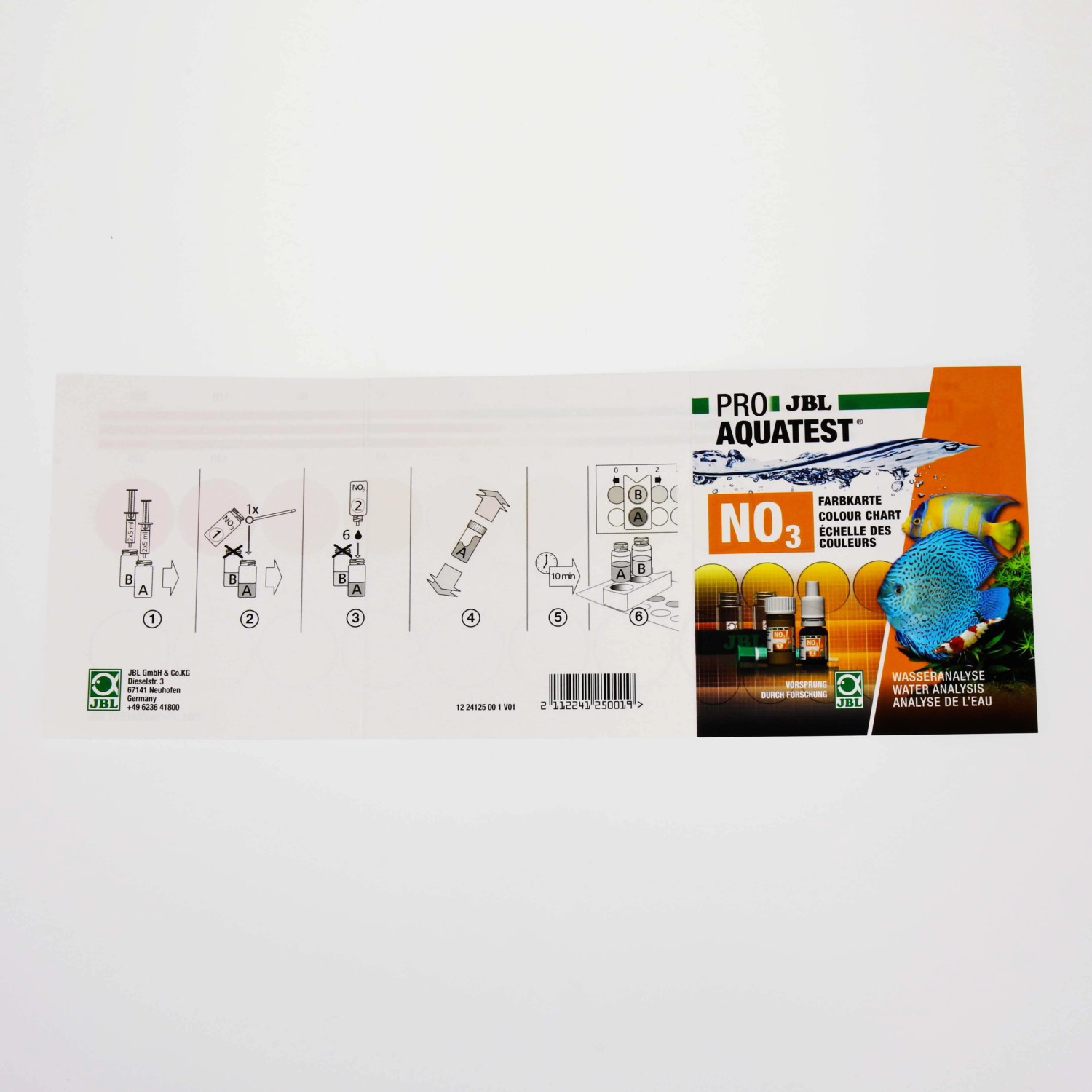 JBL ProAquaTest NO3 Nitrat Testkit für Aquarien, zur Bestimmung des Nitratgehalts.