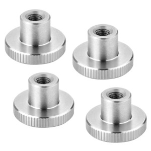 4er Set SOTECH Rändelmuttern M6, Edelstahl V2A, hohe Form, Griffmuttern für Schrauben.