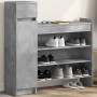 vidaXL Schuhschrank Betongrau 100,5x28x100 cm Holzwerkstoff 840425_2