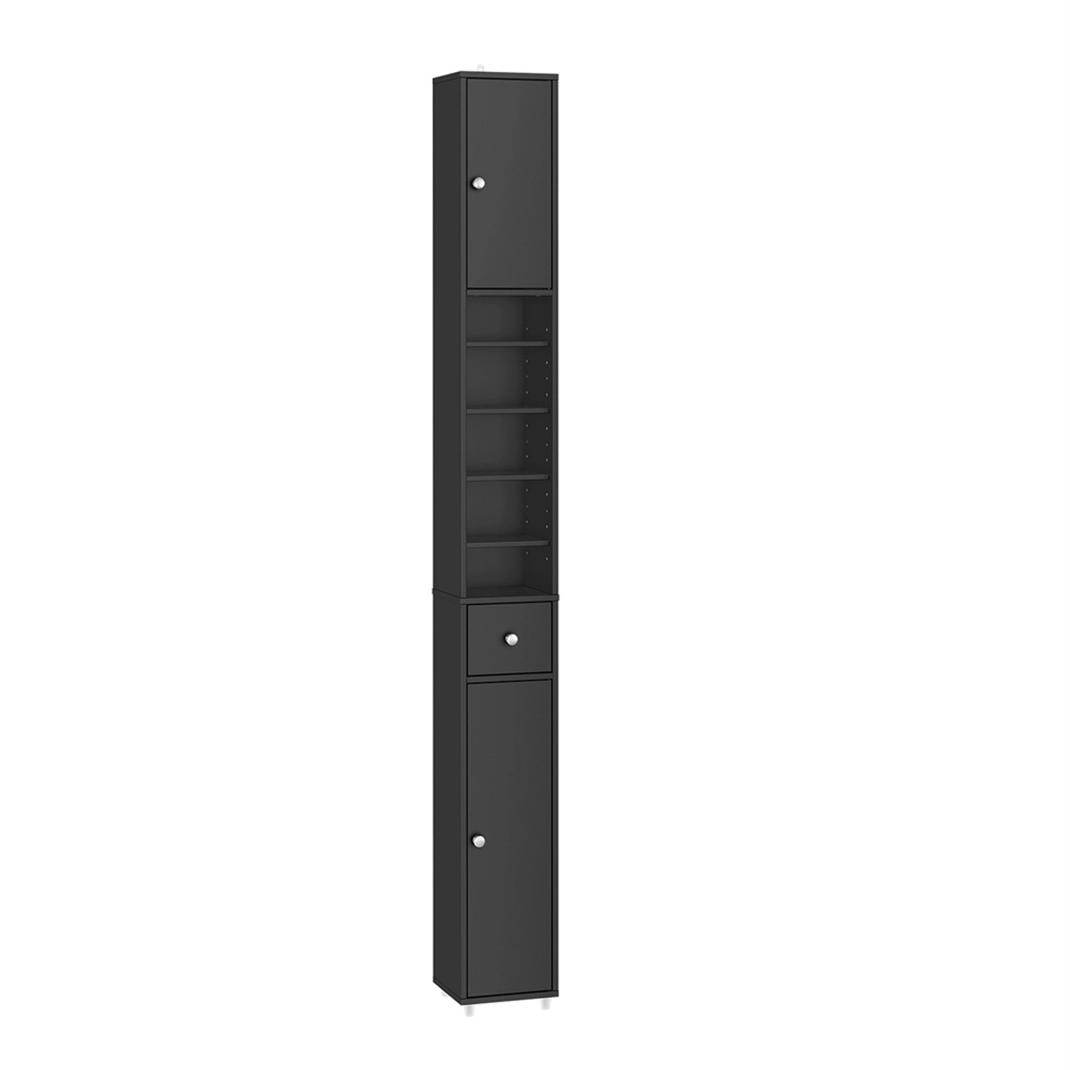 SoBuy Badezimmerschrank Hochschrank Badregal mit 6 Einlegeböden 20x180x20cm günstig online kaufen