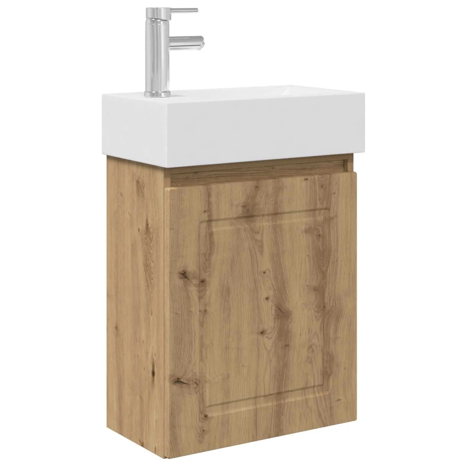 vidaXL Badezimmer Waschtischunterschrank mit Wasserhahn Artisan-Eiche 889510