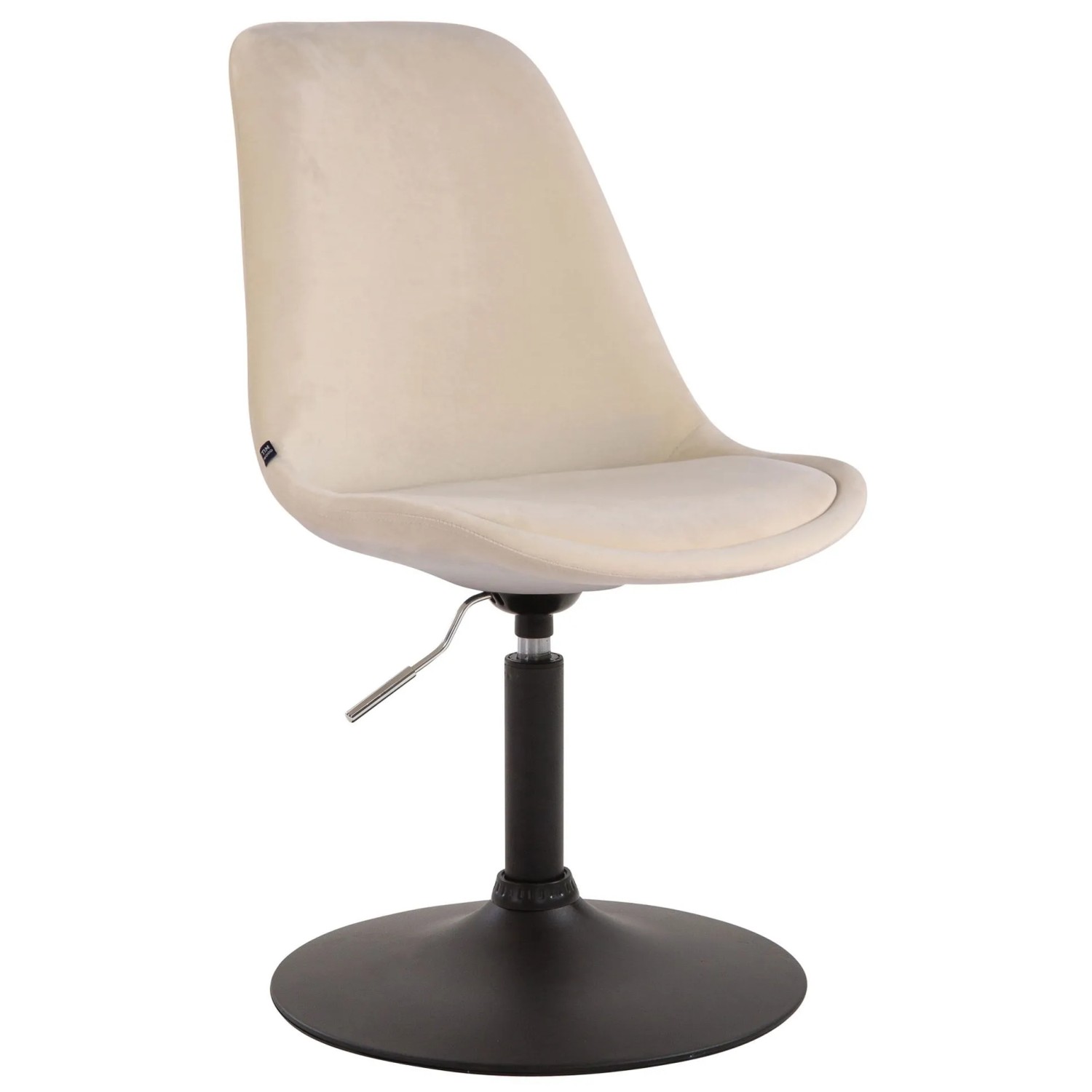 CLP Esszimmerstuhl Maverick Samt Creme/Schwarz