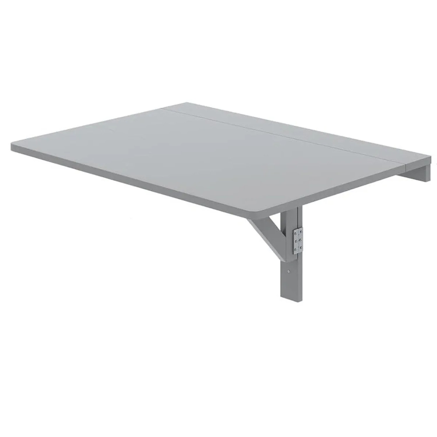 Costway Wandmontierter Klapptisch Klappbarer Wandtisch Grau 80 x 60 cm