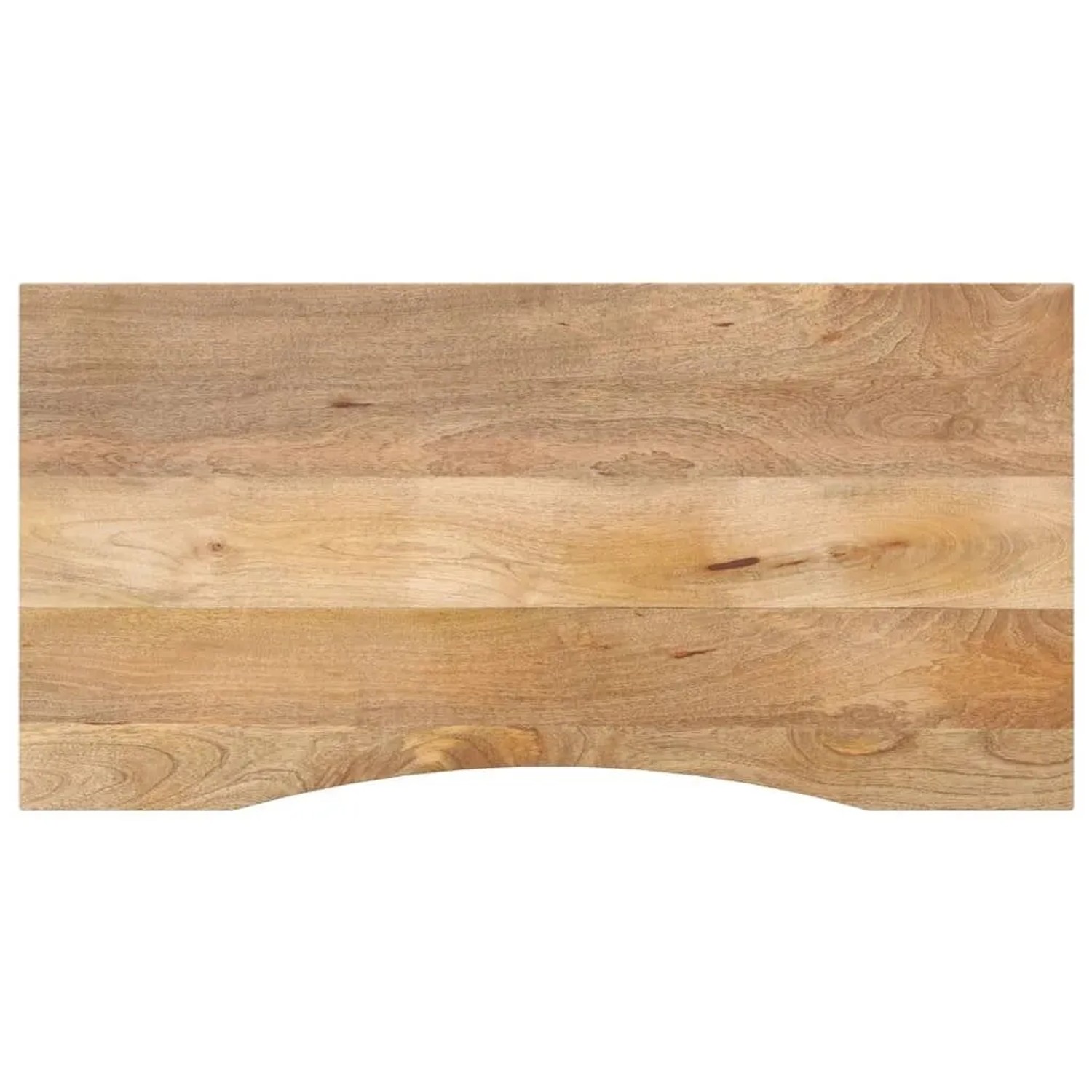 vidaXL Schreibtischplatte mit Aussparung 110x60x2,5cm Massivholz Mango 370202