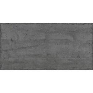 Anthrazitfarbene Bodenfliese Feinsteinzeug Dock decor, 80x40 cm, Zement-Optik.