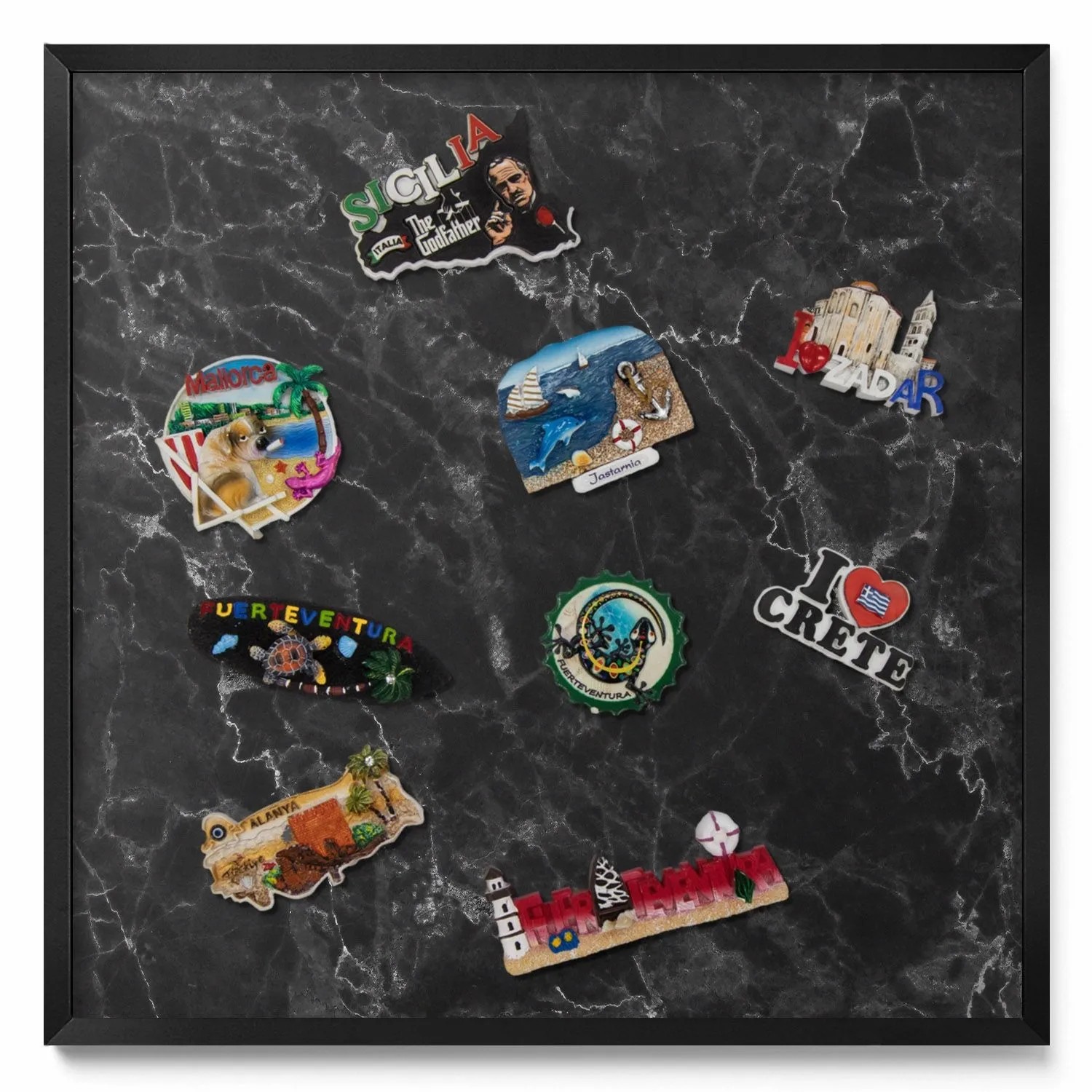 Tulup Magnettafel Magnetboard Metall Bedruckt Eleganter Schwarzer Marmor 50 günstig online kaufen