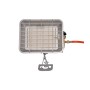 Firefix Gas-Heizstrahler Easy 4,4 kW: Heizgerät mit Schutzgitter und orangefarbenem Gasschlauch.
