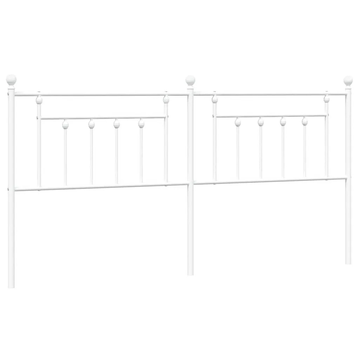 vidaXL Ersatz-Kopfteil Metall Weiß 193 cm 353623