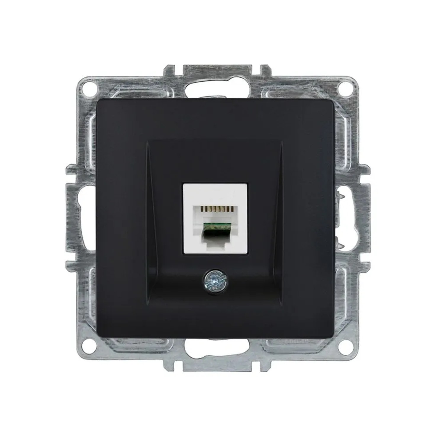 Günsan Visage Telefon Steckdose 1fach CAT3 Schwarz