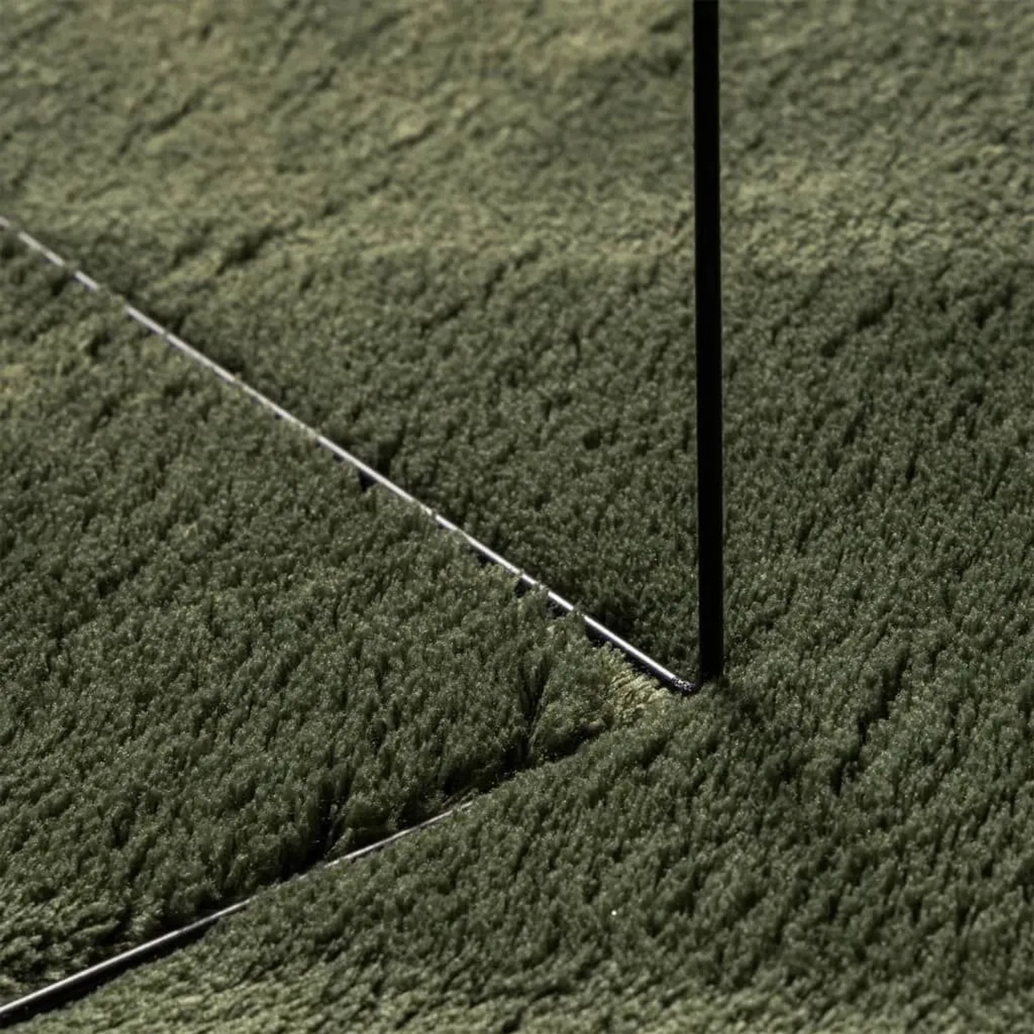 Waldgrüner vidaXL HUARTE Kurzflor Teppich, weich und flauschig, mit dichter Textur. Ideal für Wohnräume.