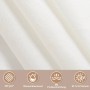 Detailaufnahme: Cremefarbenes WOLTU Sonnensegel aus Polyester, 200 g/m², mit UV-Schutz.