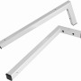 Fackelmann Winkelhalter Hype, 46 cm, Grau, 2er-Set für Badmöbel.
