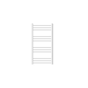 Weißer LuxeBath Badheizkörper, 500x800 mm, mit geradem Design und Seitenanschluss.