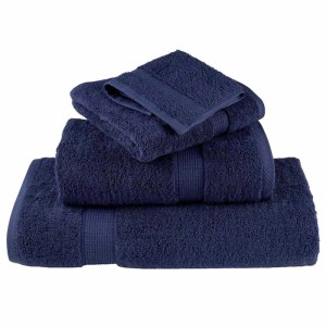 vidaXL Waschlappen SOLUND Marineblau Baumwolle 137249