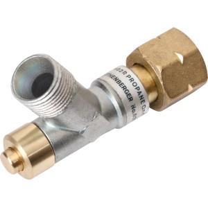 Rothenberger Propan-Schlauchbruchsicherung aus Metall, Zubehör für Lötgeräte.