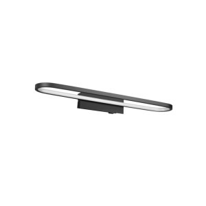 Trio LED Wandleuchte Gianni 60cm schwarz, oval, IP44 für Badezimmer.