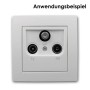 McPower FLAIR Antennendose Weiß TVRadioSAT ohne Rahmen_4