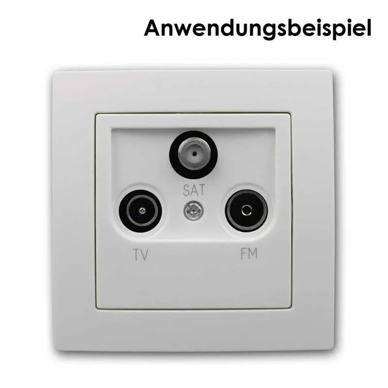 McPower FLAIR Antennendose Weiß TVRadioSAT ohne Rahmen_4