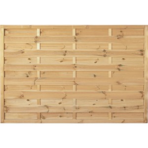 T&J Sichtschutzzaun Maxi-Massiv, grün imprägniert, 180x120 cm. Holzstruktur sichtbar.