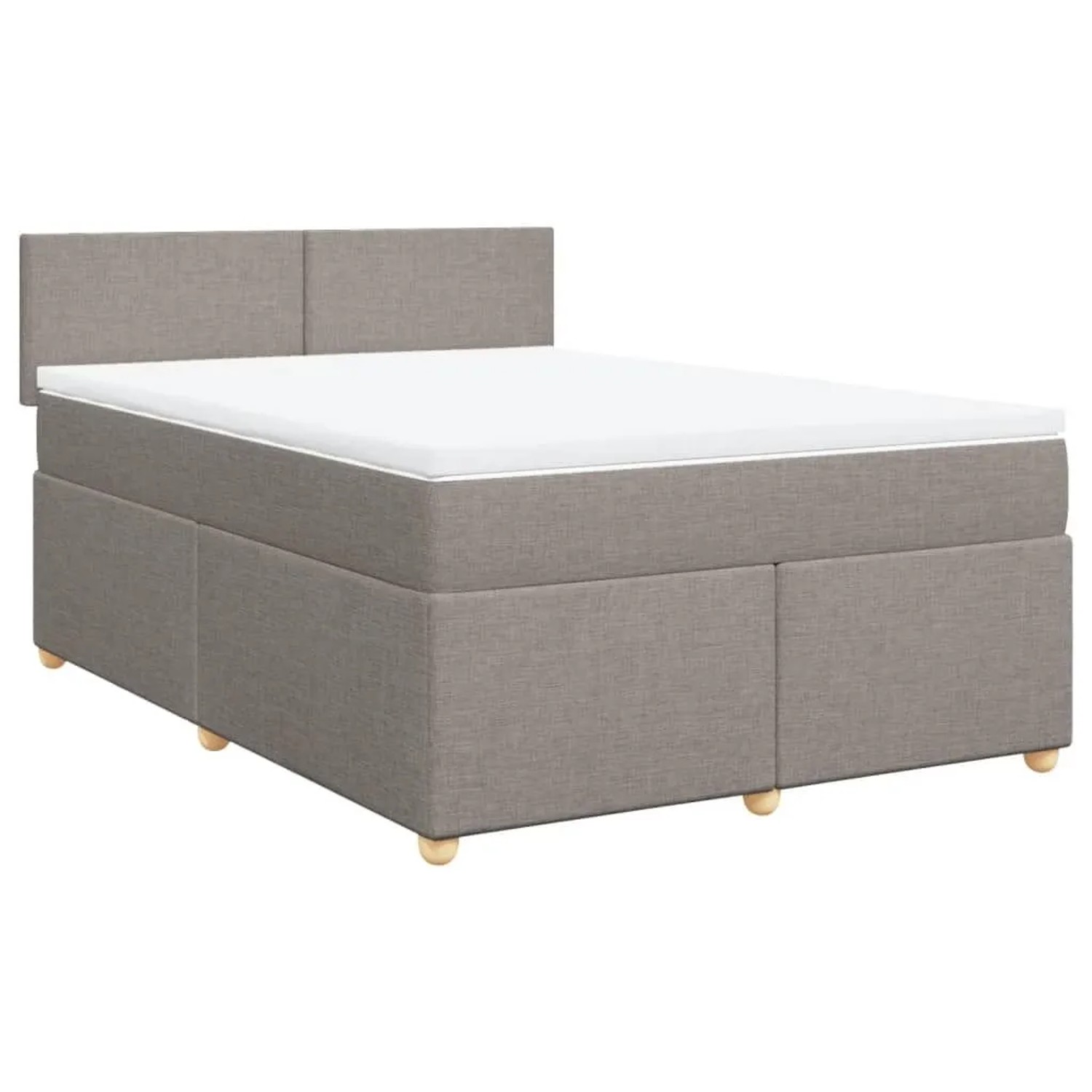 vidaXL Boxspringbett mit Matratze Taupe 140x200 cm Stoff 3286700 günstig online kaufen