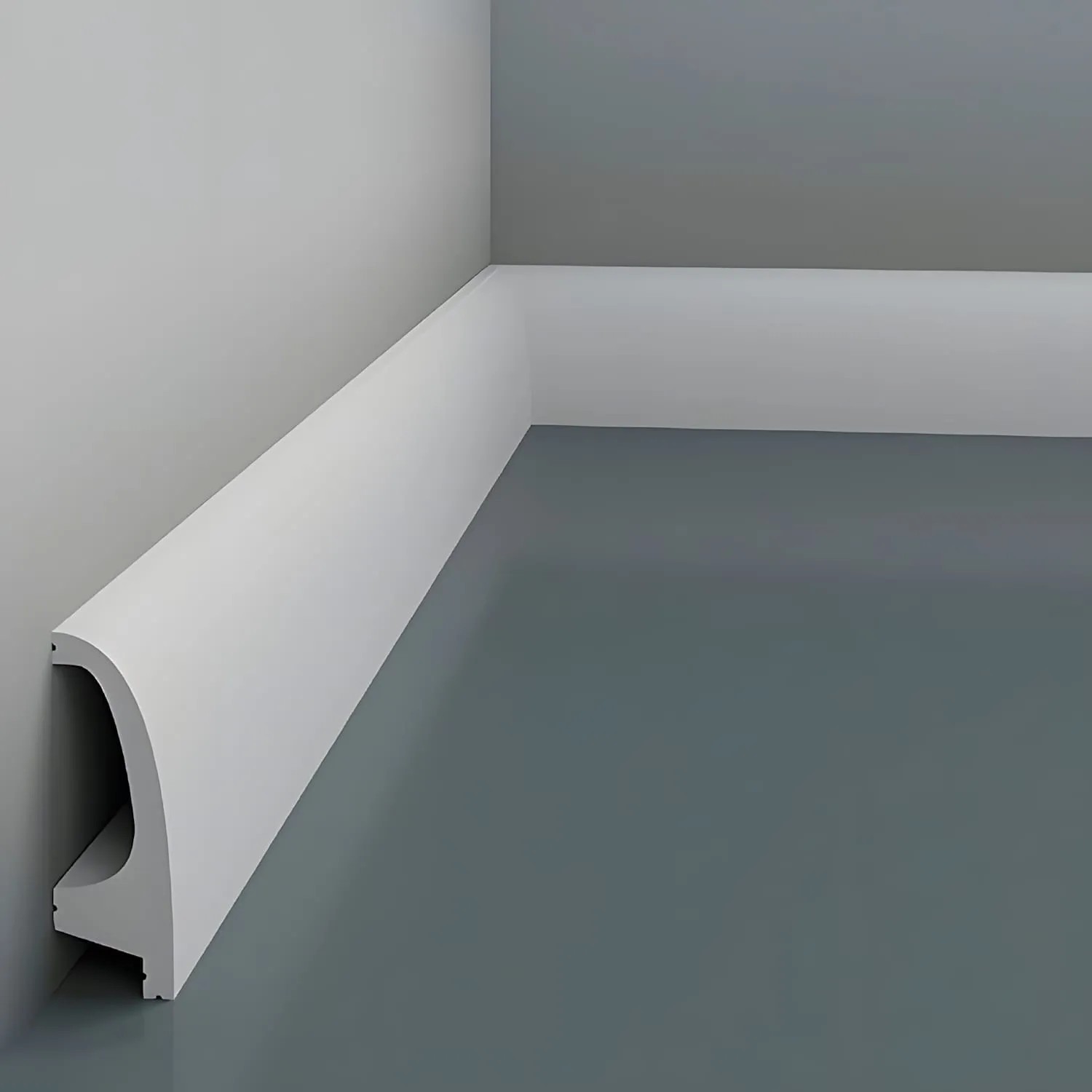 2 M Weiße PVC Sockelleiste, 100 Mm Hoch - Flexibel & Einfach Zu Installieren