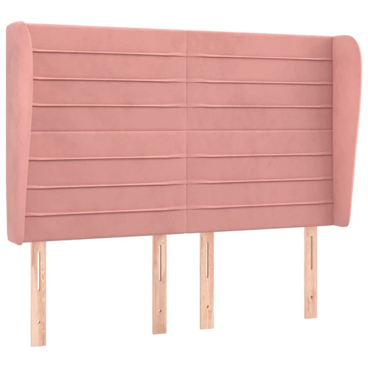 vidaXL Kopfteil mit Ohren Rosa 147x23x118/128 cm Samt 3118149