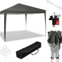 WOLTU Pavillon Pop-Up Wasserdichter Sonnenschutz 3 x 3 m Grau_4