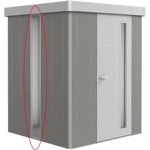 Biohort Lichtpaneel Quarzgrau-Metallic für Neo Gerätehaus, seitlicher Einbau.