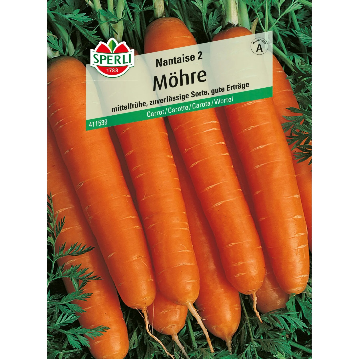 N.L. Chrestensen Möhrensamen – Nantaise 2, Mittelfrüh, 2 M Saatband, Orange