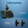 Kerry Electronics Teichpumpe mit Aufsätzen. Leise Wasserpumpe für Aquarien & Springbrunnen.