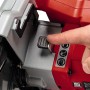 Detailaufnahme: Einhell Zug-Kapp-Gehrungssäge TC-SM 216 mit Betätigungselement.