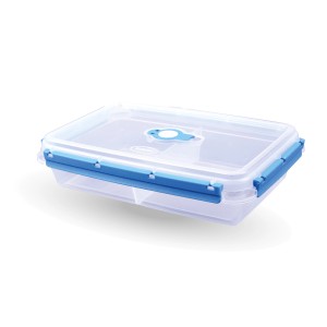 Bestlivings Frischhaltebox Fresh System, 2 Liter, blau, mit Deckel und Trenner.