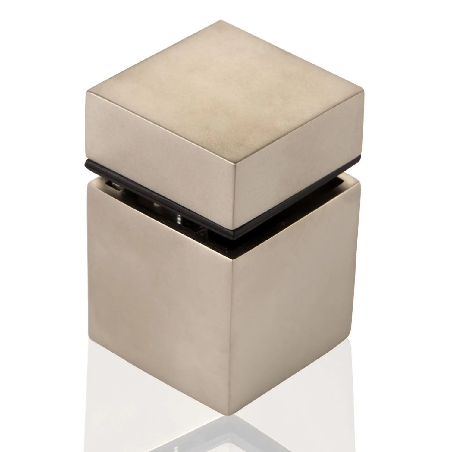 SOTECH Glasbodenträger CUBE II 30 x 30 mm Edelstahloptik Matt