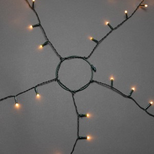 Konstsmide LED Baummantel mit 5 Strängen und bernsteinfarbenen Dioden, Ring Ø 8 cm.